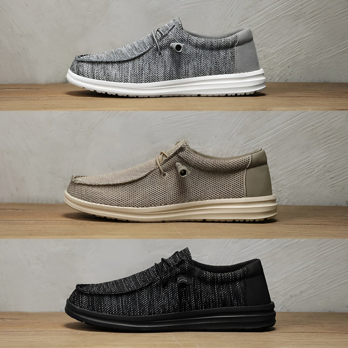 Promenadloafers i tyg för herr
