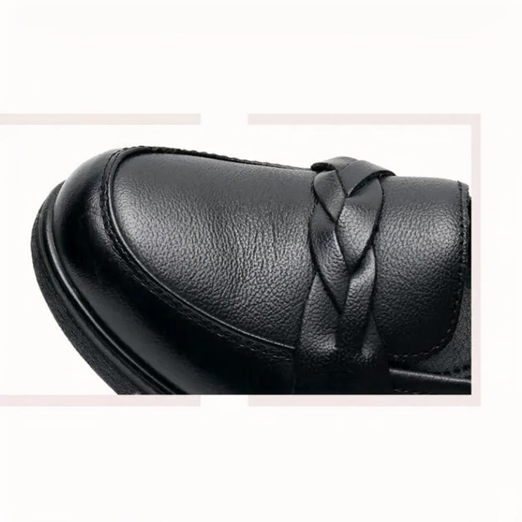 Svarta loafers i äkta läder för dam