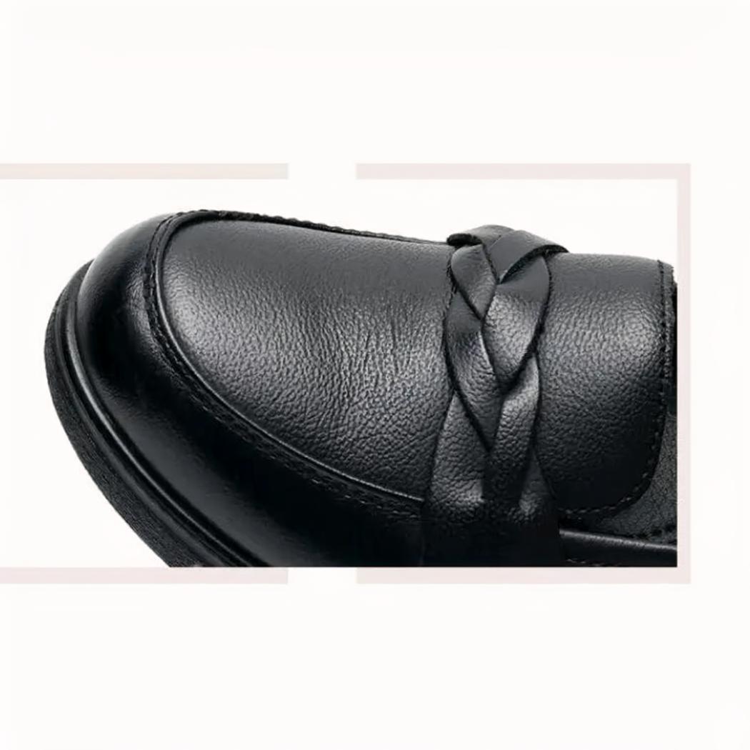 Svarta loafers i äkta läder för dam
