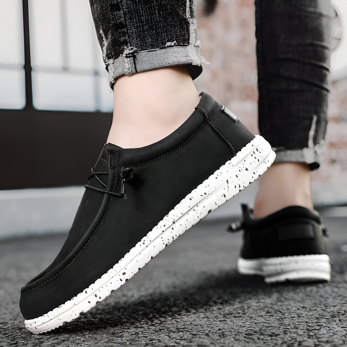 Amerikanska loafers i konstläder för herrar, bild 11 av 14