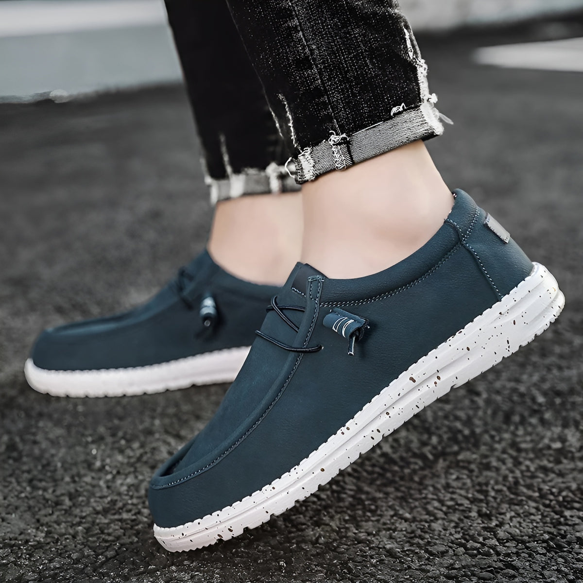 Amerikanska loafers i konstläder för herrar, bild 5 av 14