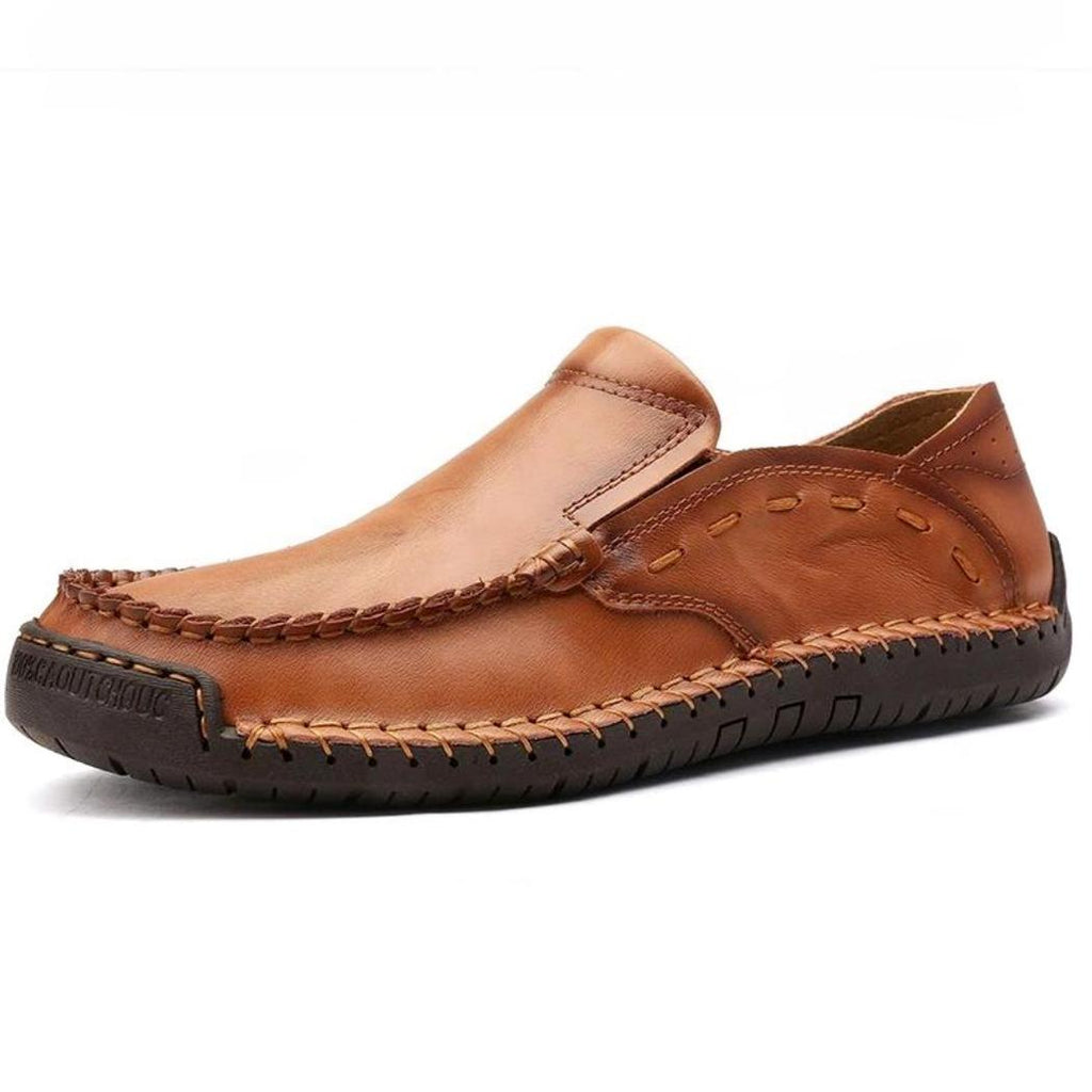 Mjuka loafers i syntetiskt läder för herr
