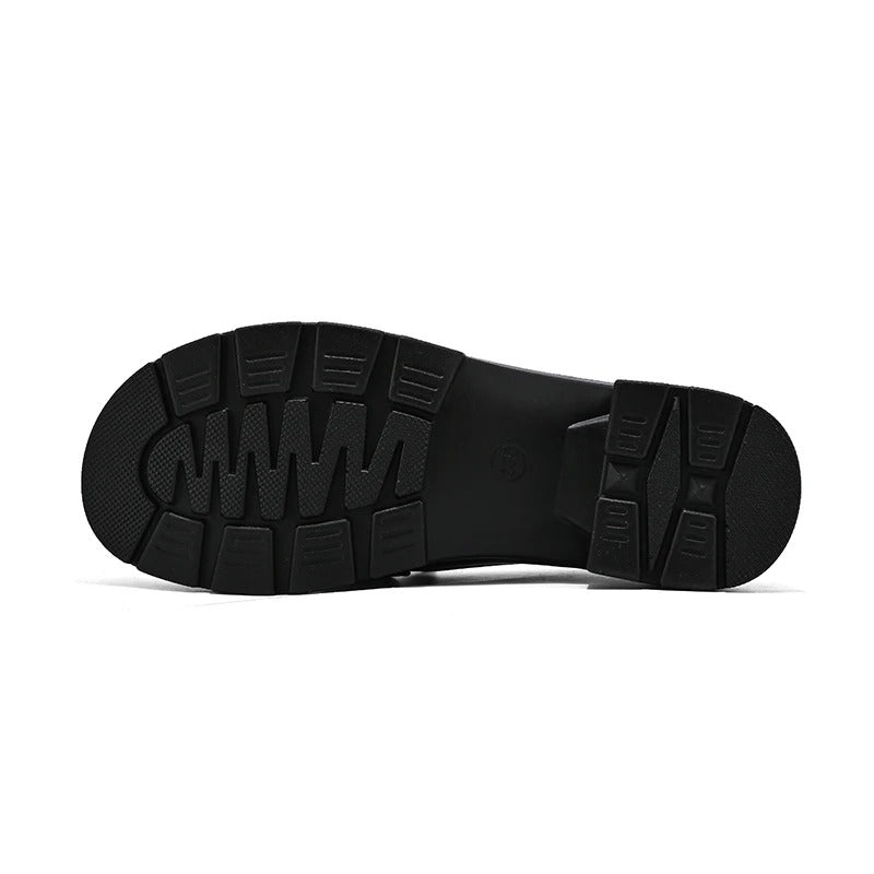 Loafers med blockklack och silverbeslag för dam, bild 2 av 8