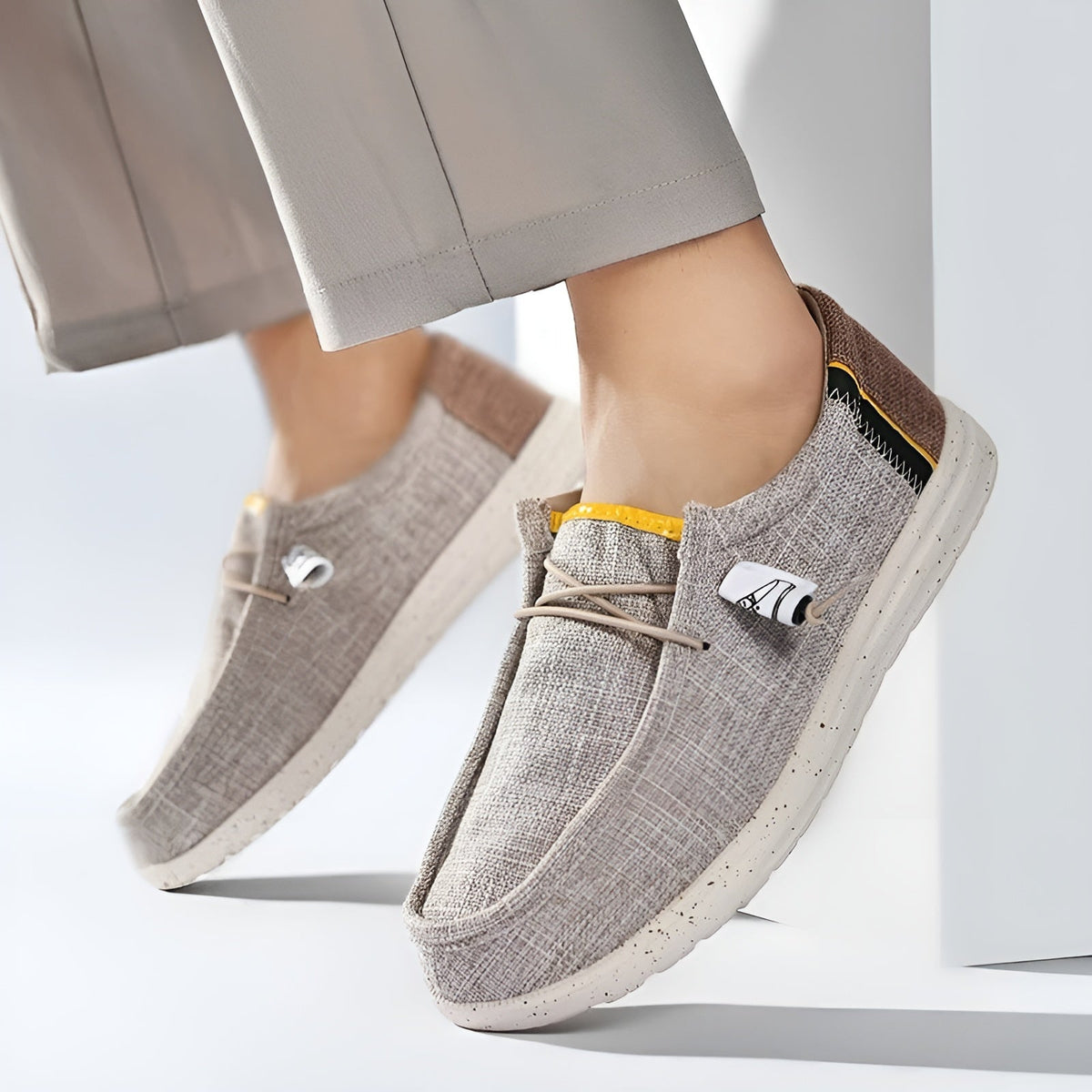 Loafers i tyg för herr
