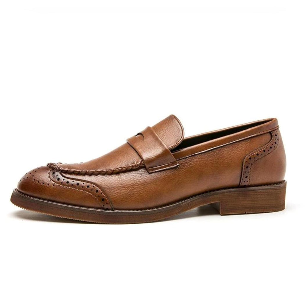 Glansiga loafers i äkta läder för herr