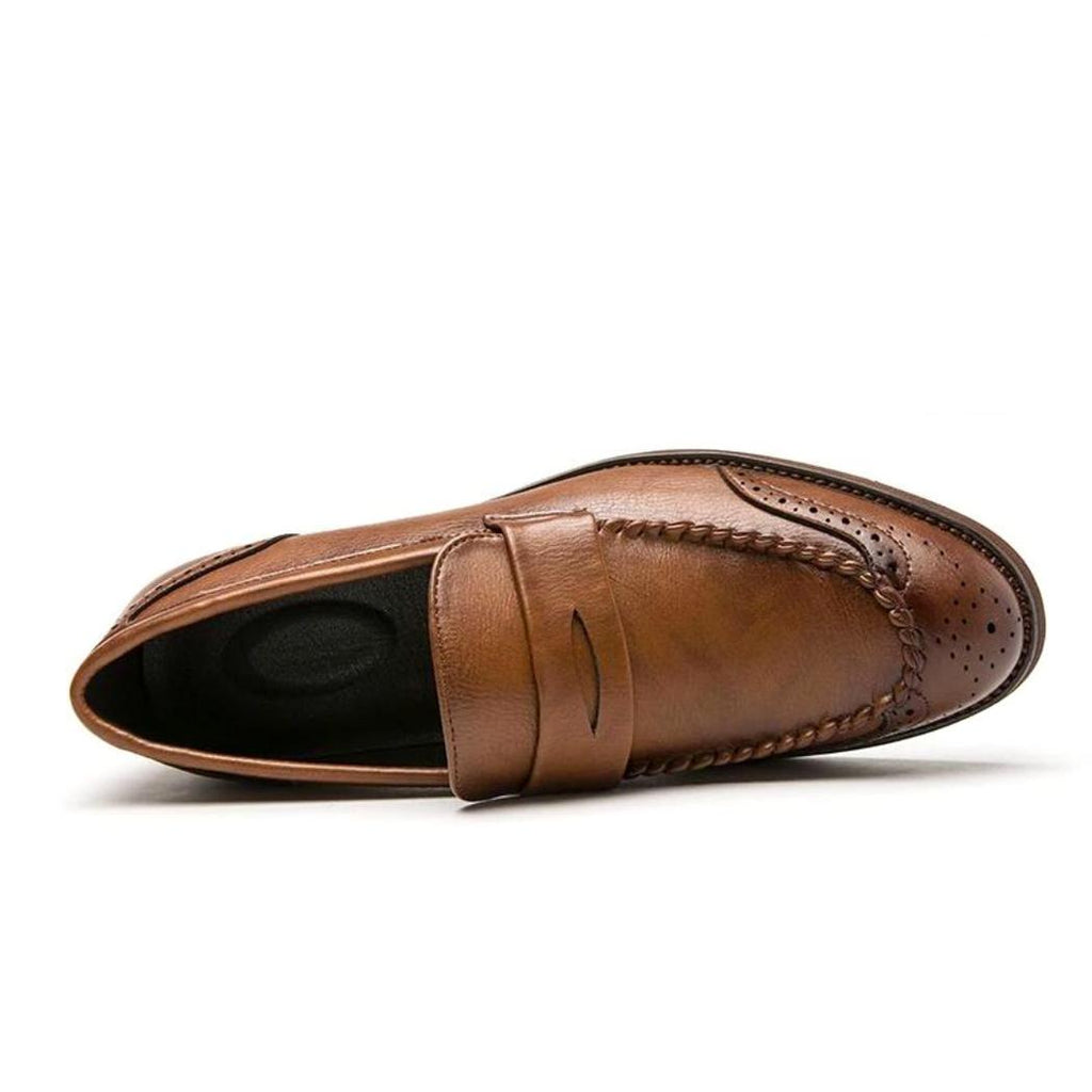 Glansiga loafers i äkta läder för herr