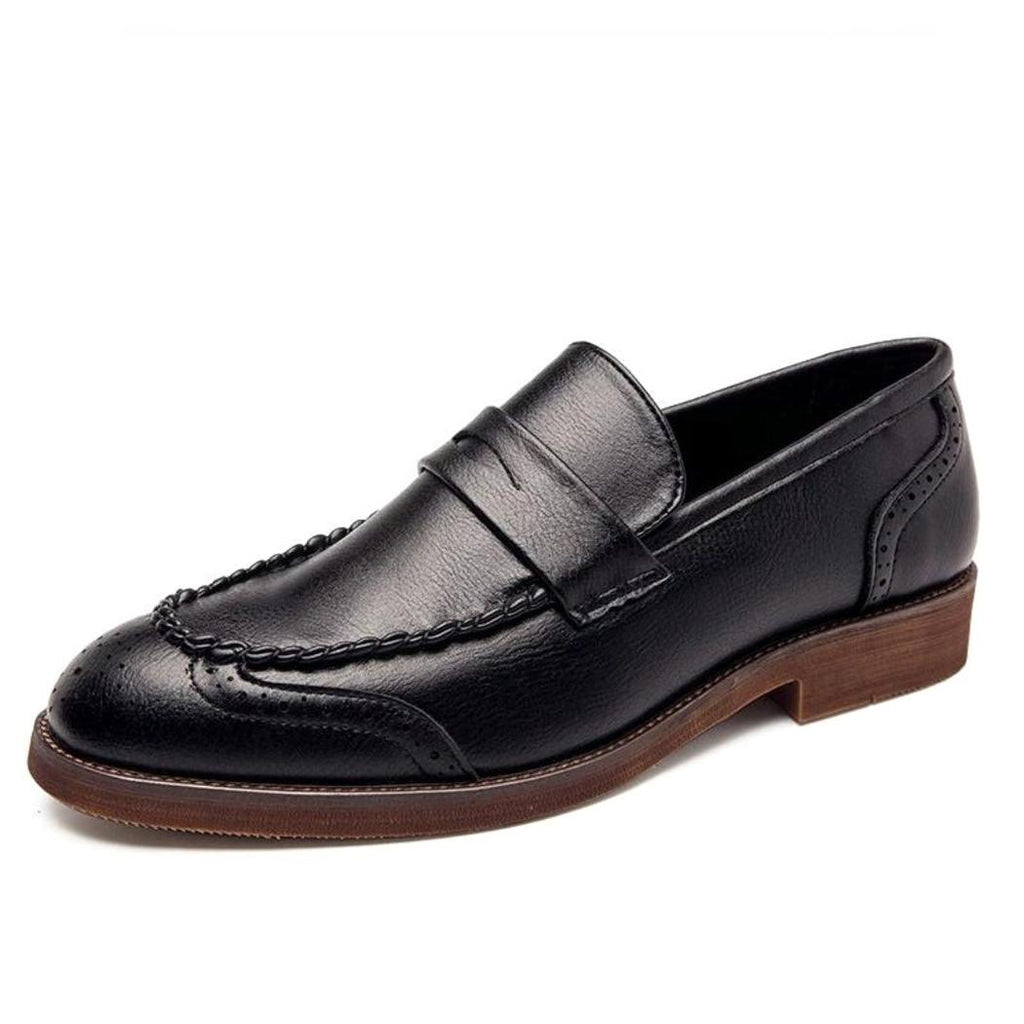 Glansiga loafers i äkta läder för herr