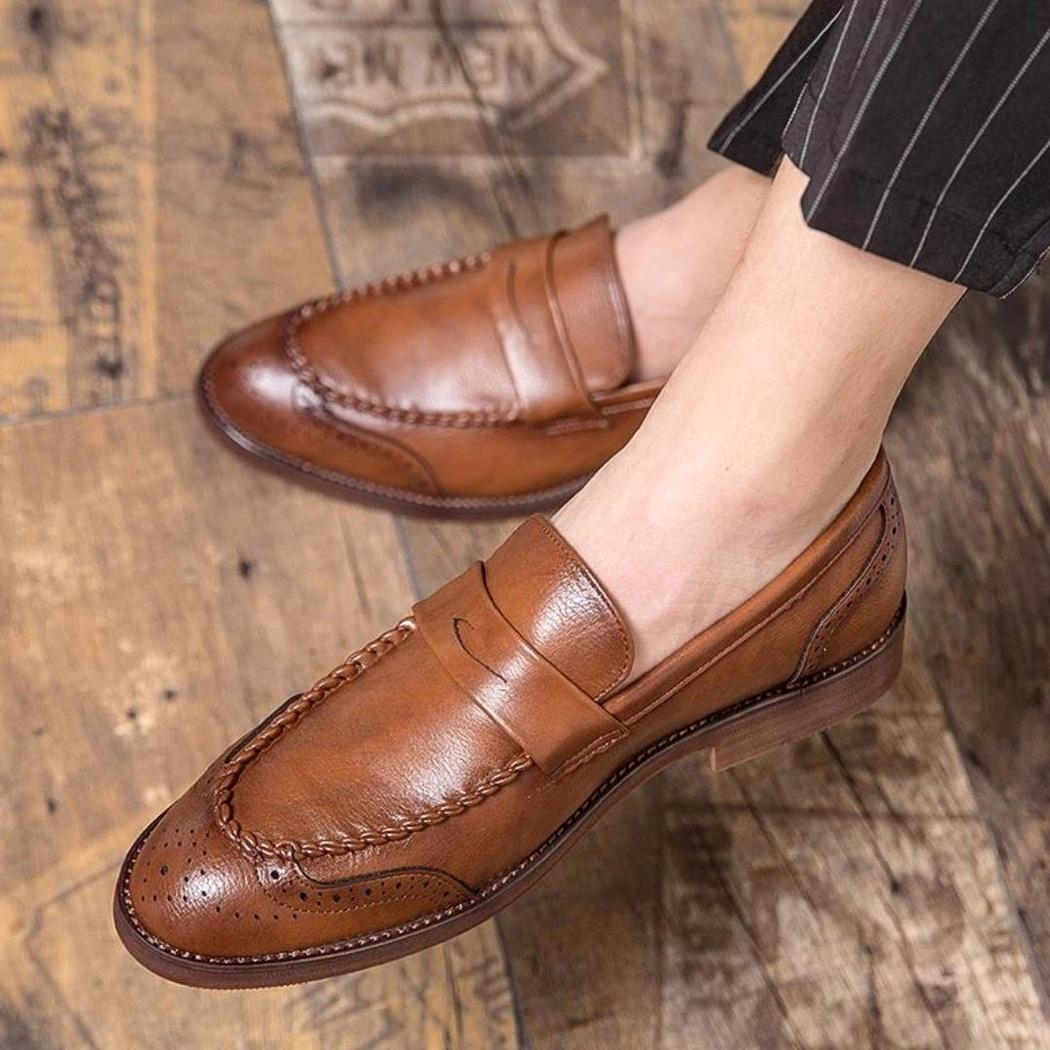 Glansiga loafers i äkta läder för herr