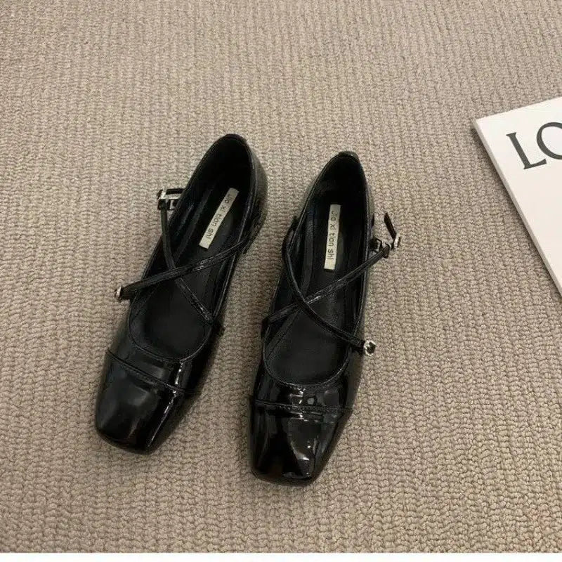 Bekväma Mary Jane retro ballerinaskor för kvinnor