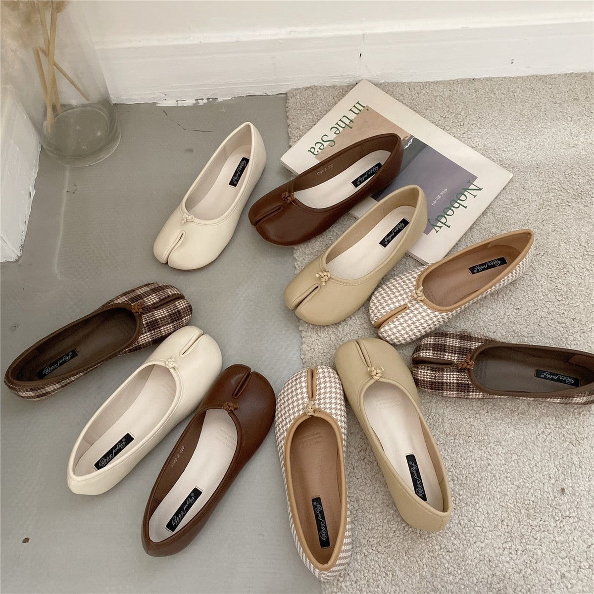 Platta ballerinor loafers tabi, bild 15 av 23