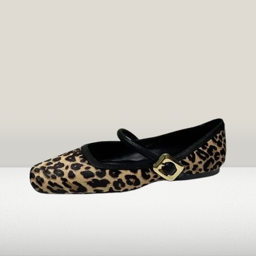 Ballerinas med min favorit remmar och leopardmönster