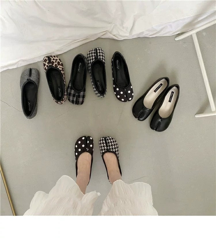 Platta ballerinor loafers tabi, bild 14 av 23