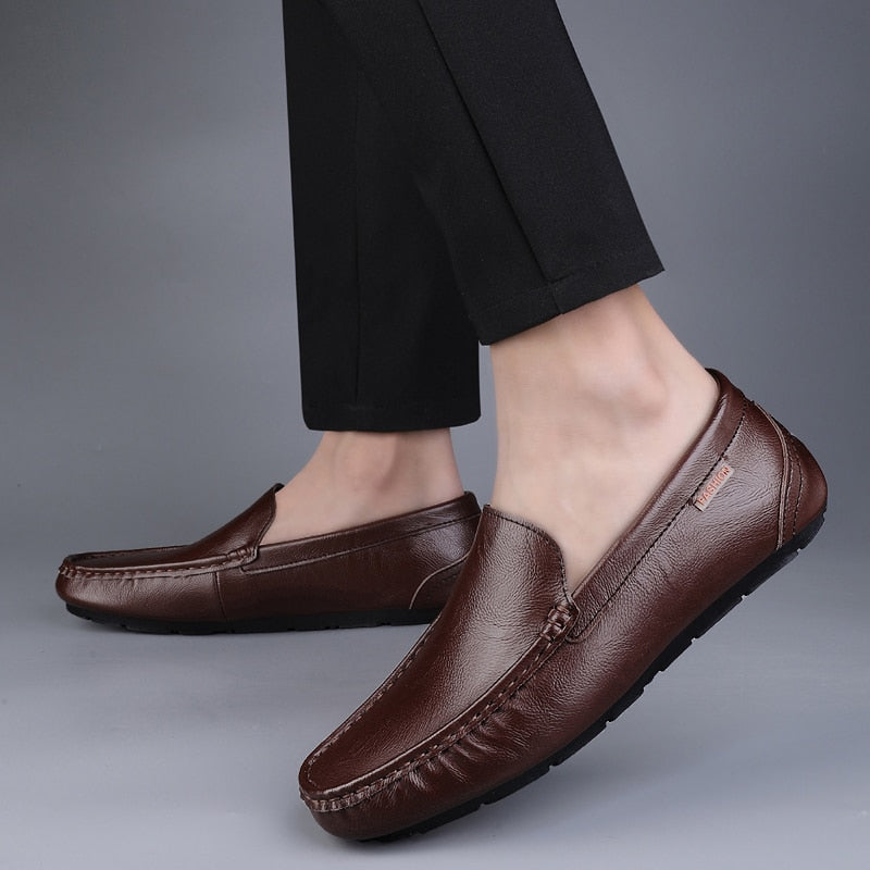 Andningsbara loafers i syntetläder för herrar, bild 4 av 6