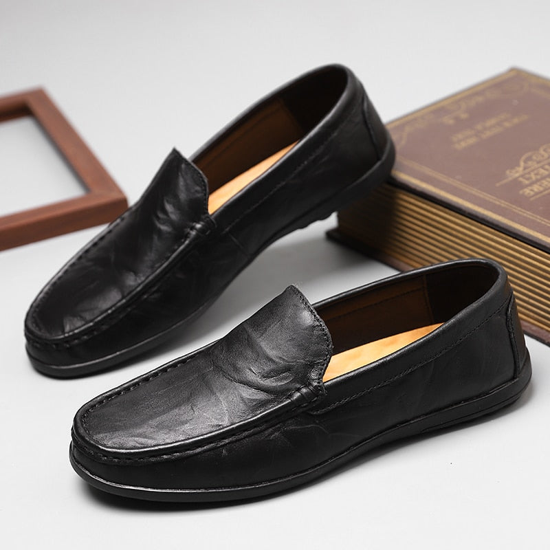 Andningsbara loafers i syntetläder för herrar, bild 4 av 6