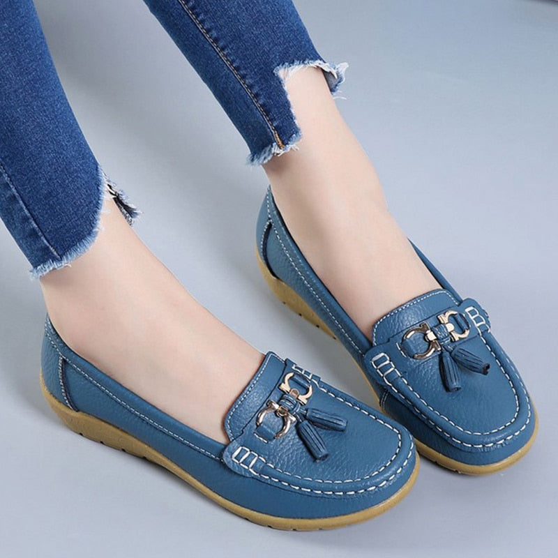 Tofs-loafers med båtskoinspiration för kvinnor, bild 4 av 12