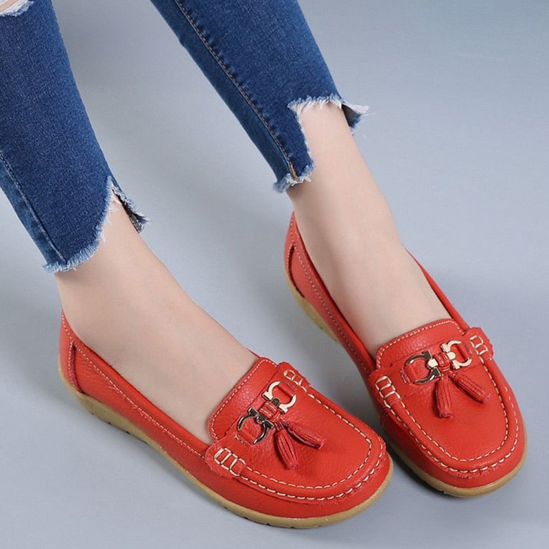 Tofs-loafers med båtskoinspiration för kvinnor, bild 3 av 12