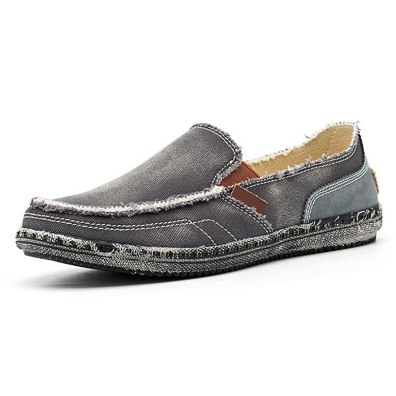 Loafer i svart denim för män