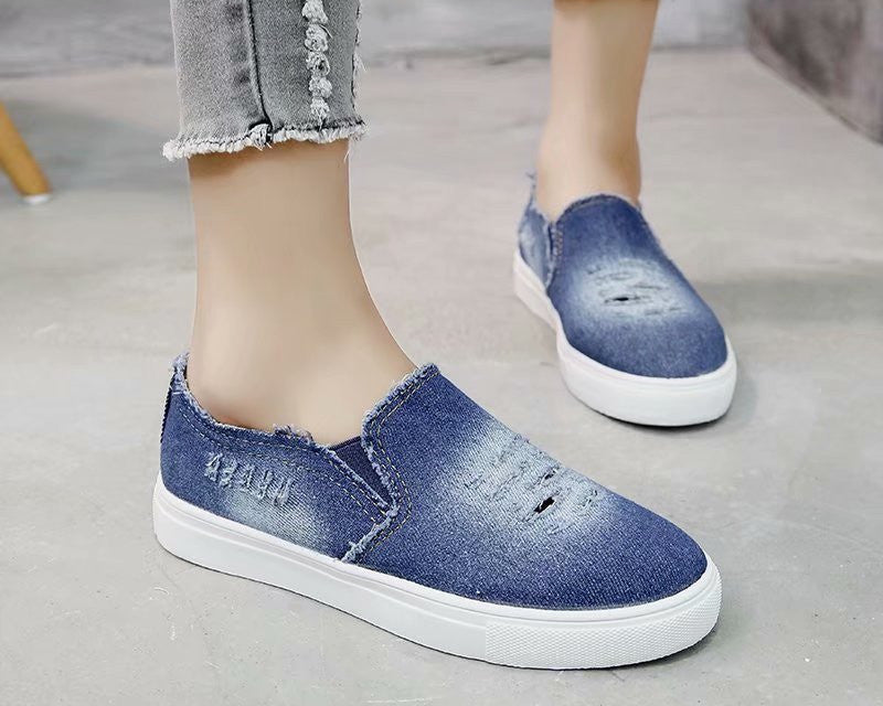 Loafers i jeans med platåsula för kvinnor, bild 4 av 5