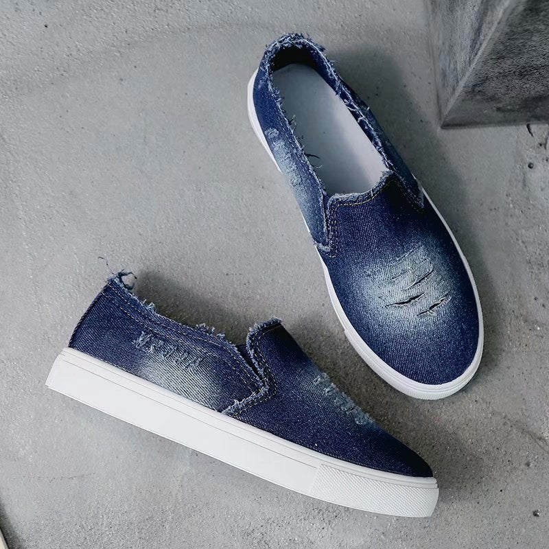 Loafers i jeans med platåsula för kvinnor, bild 2 av 5