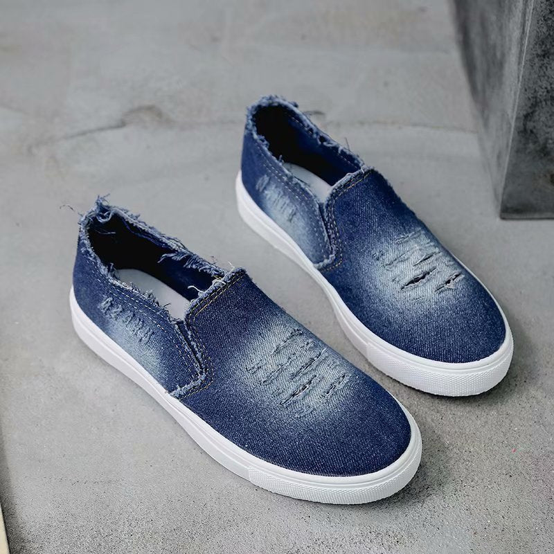 Loafers i jeans med platåsula för kvinnor, bild 5 av 5