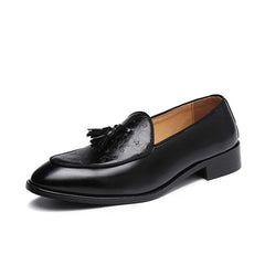 Chica loafers i syntetläder med tofs för herrar, Svart