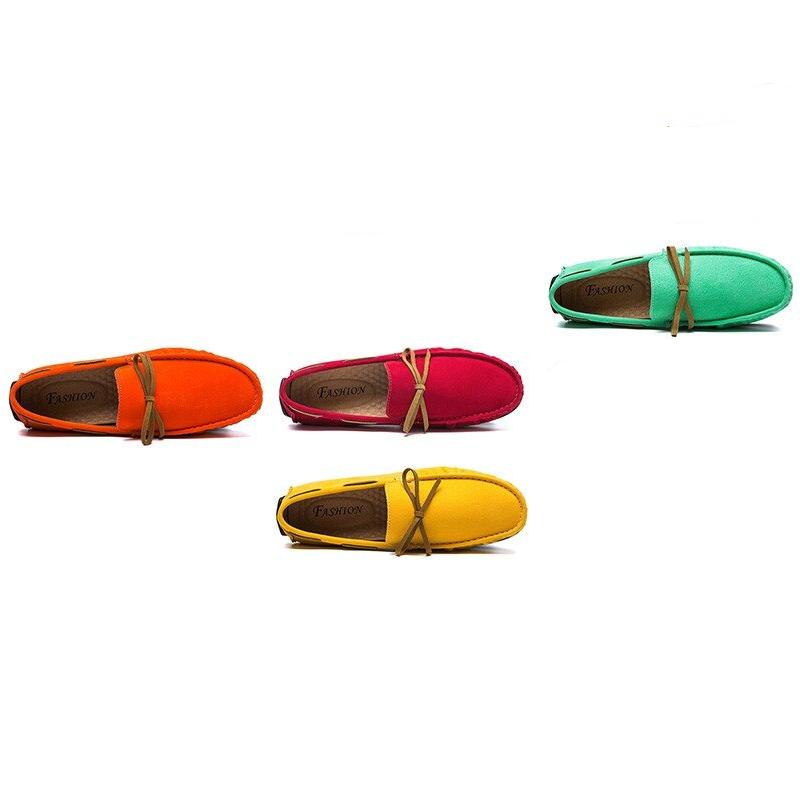 Färgade slip-on-loafers i mockaeffekt för män, bild 4 av 10