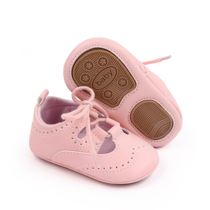 Genombruten loafer med snörning i sneakerstil för babyflicka, bild 6 av 6