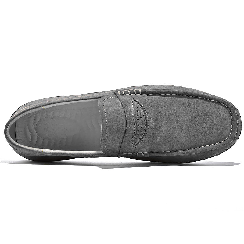 Grå casual mocka loafers för herrar, bild 4 av 4