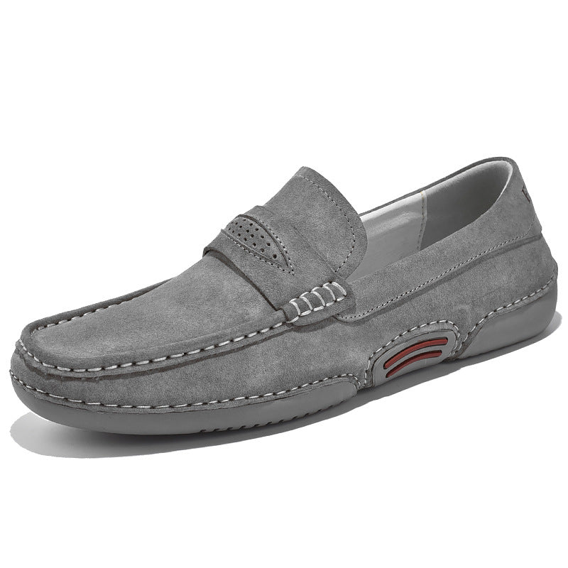 Grå casual mocka loafers för herrar, bild 3 av 4