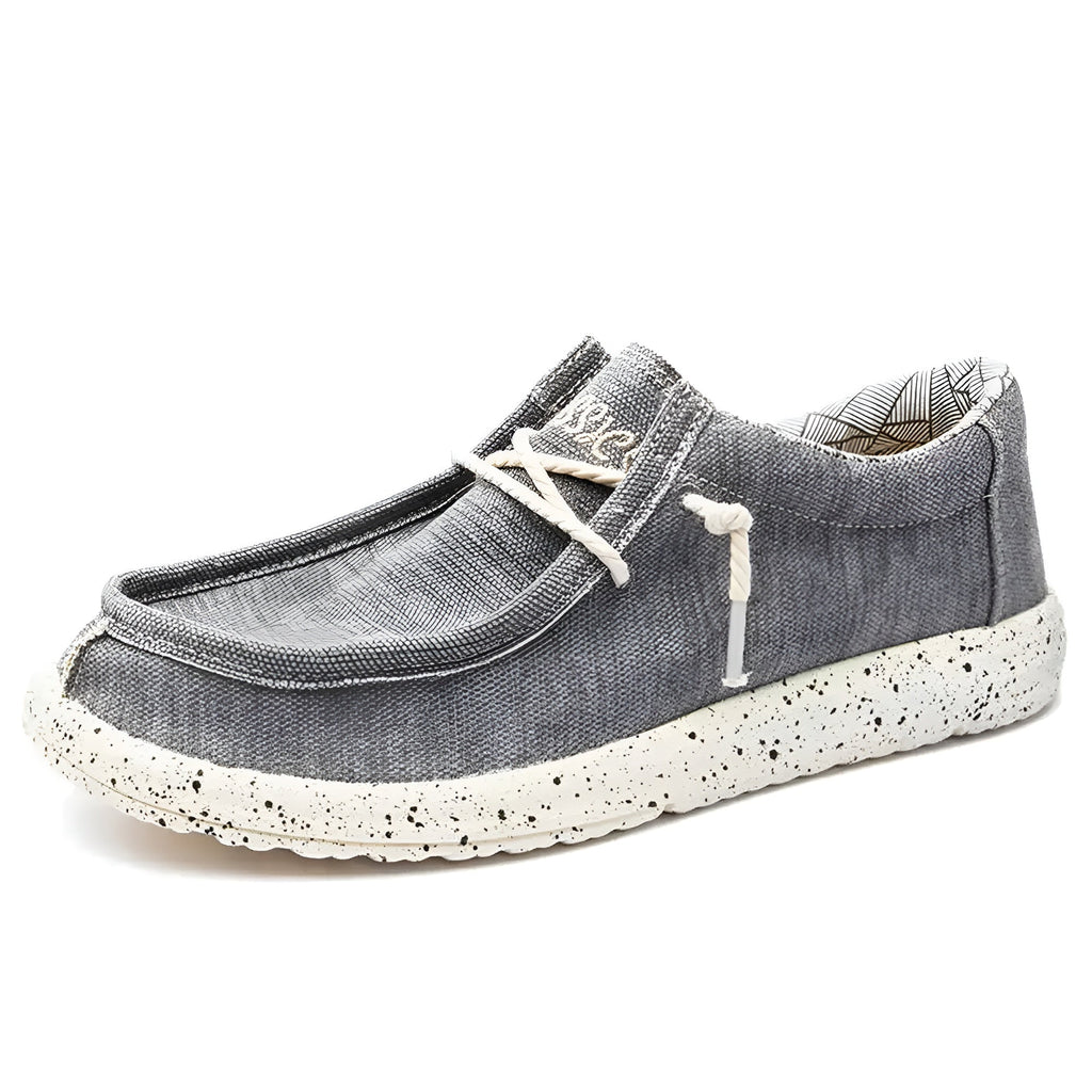 Loafers i denim för herr