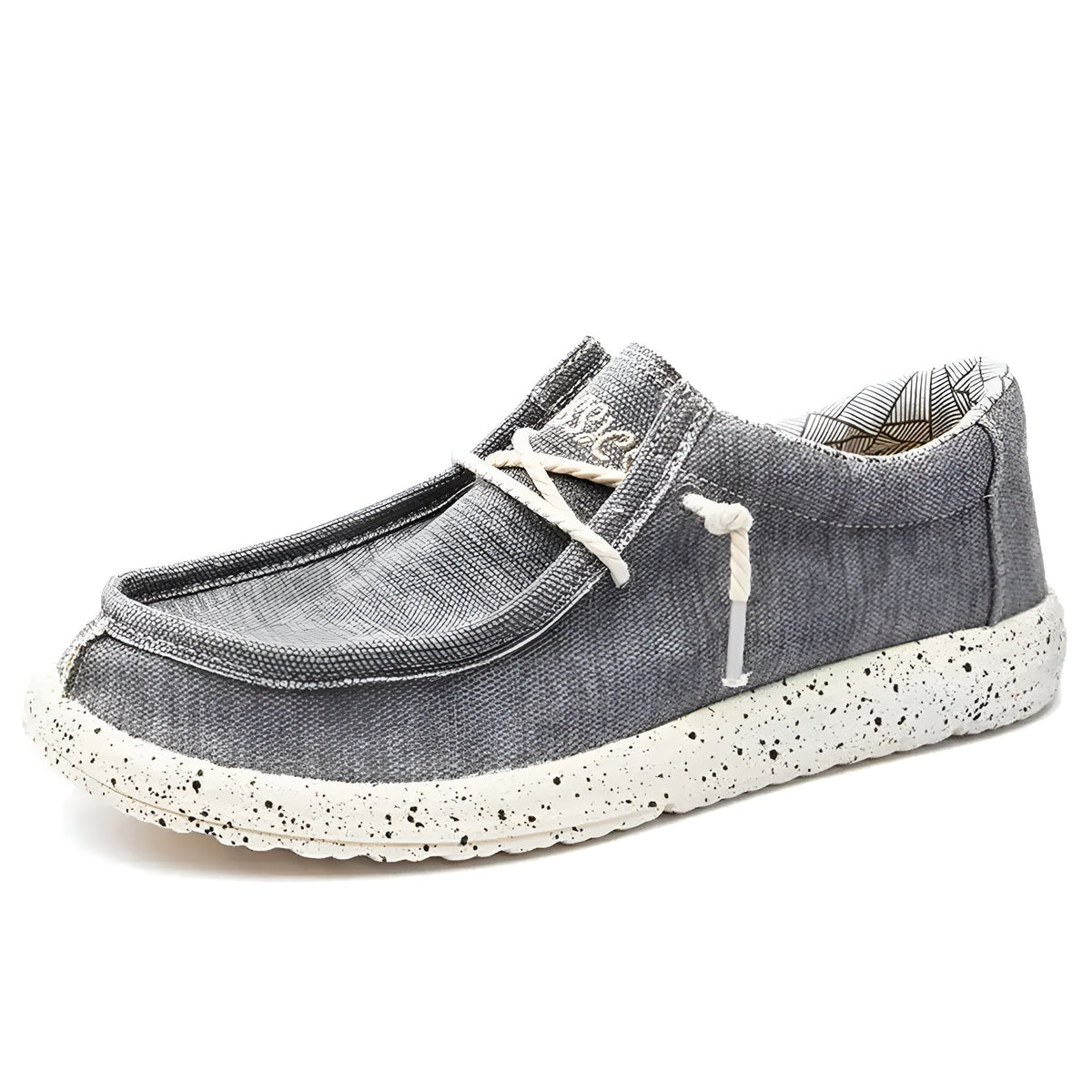 Loafers i denim för herr