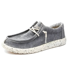Loafers i denim för herr, Grå