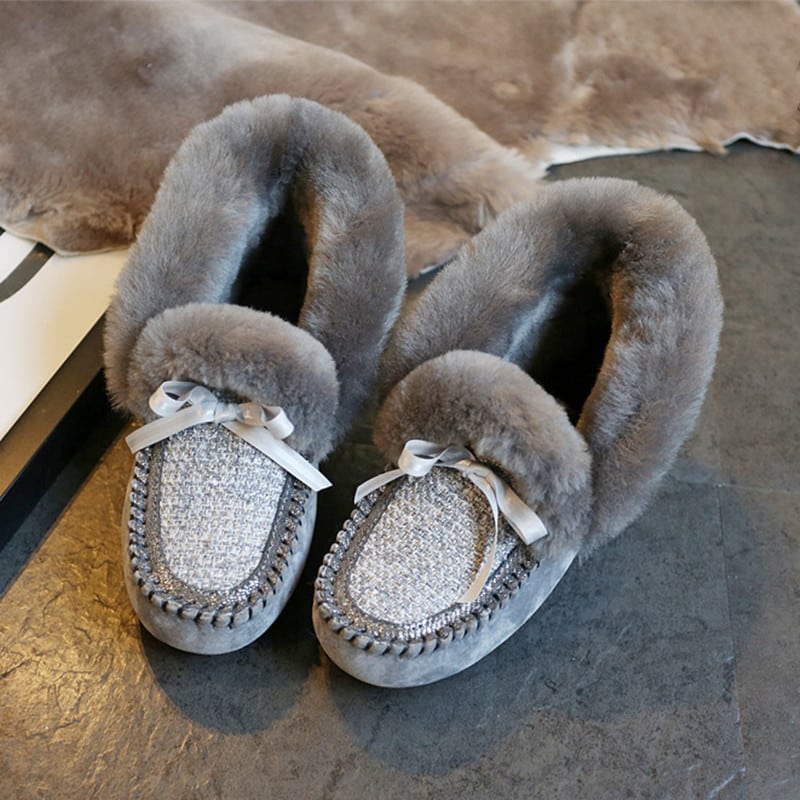 Indianska mockasiner i fodrat mocka med tweed-skaft, bild 5 av 15