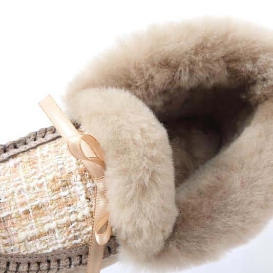 Indianska mockasiner i fodrat mocka med tweed-skaft, bild 8 av 15