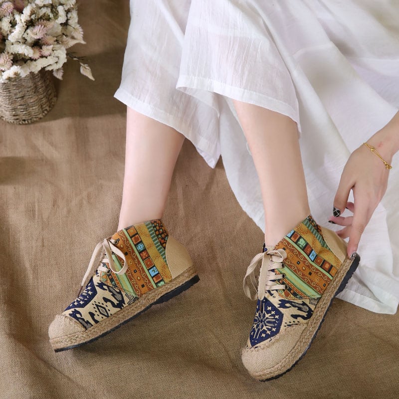 Indiska loafers i canvas, bild 2 av 5