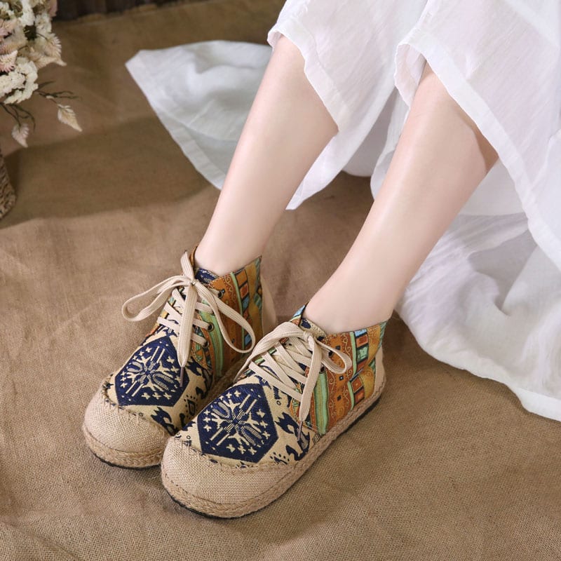 Indiska loafers i canvas, bild 5 av 5