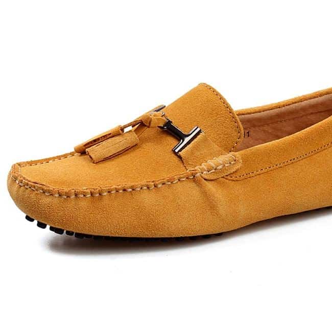 Camel mockasin loafers med tofsar för herrar, bild 2 av 4