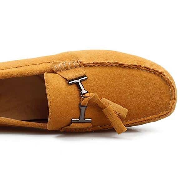 Camel mockasin loafers med tofsar för herrar, bild 3 av 4