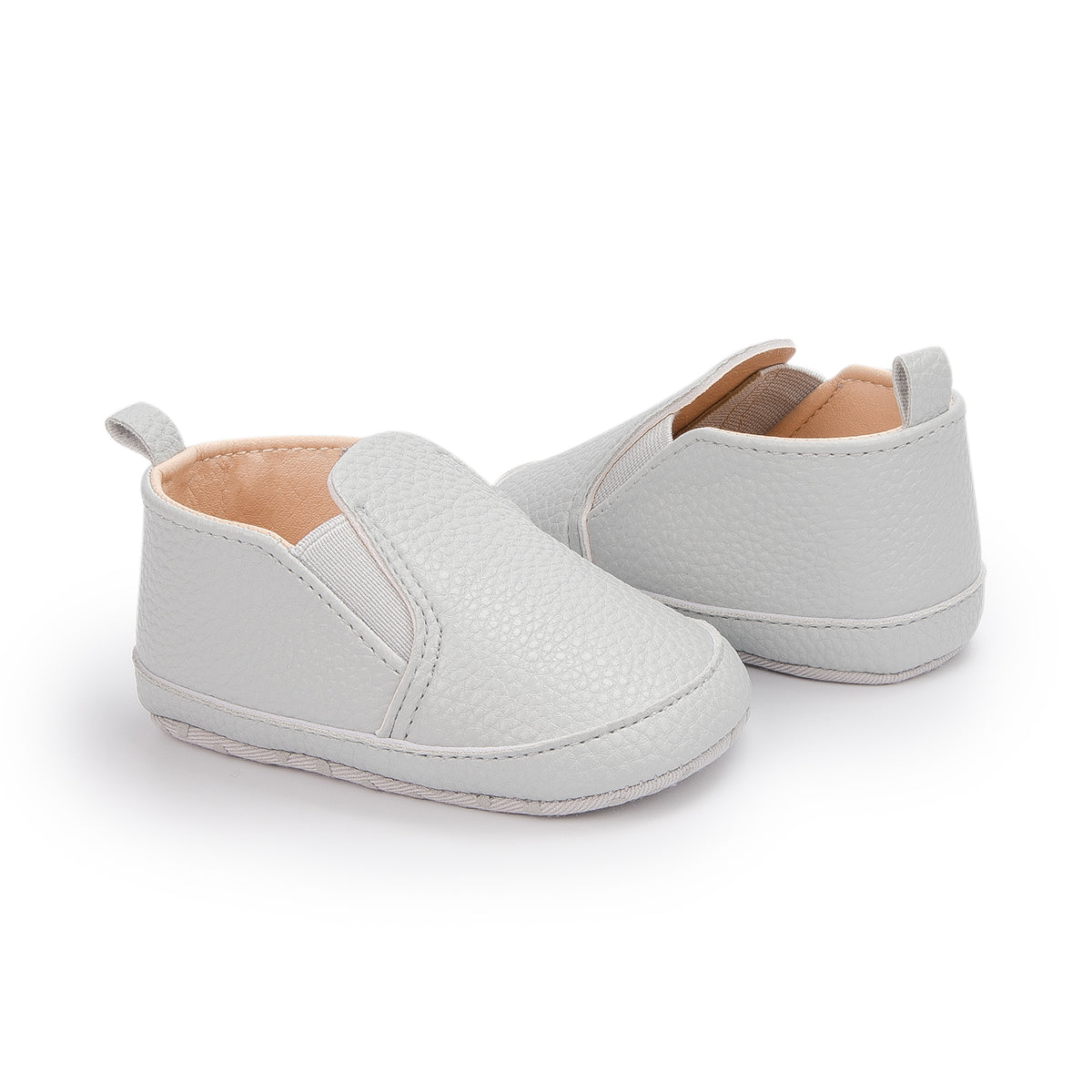 Enkla slip-on-loafers i syntetläder för baby, bild 3 av 22