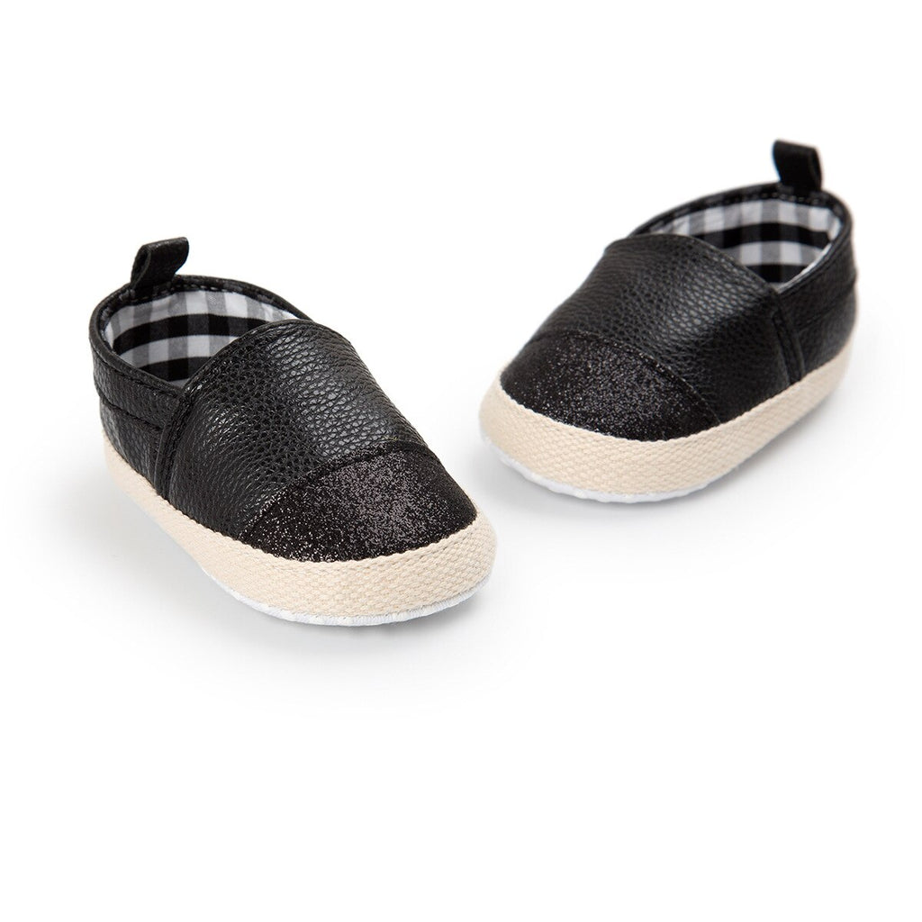 Tvåfärgade glänsande slip-on-loafers för babyflicka, bild 6 av 9