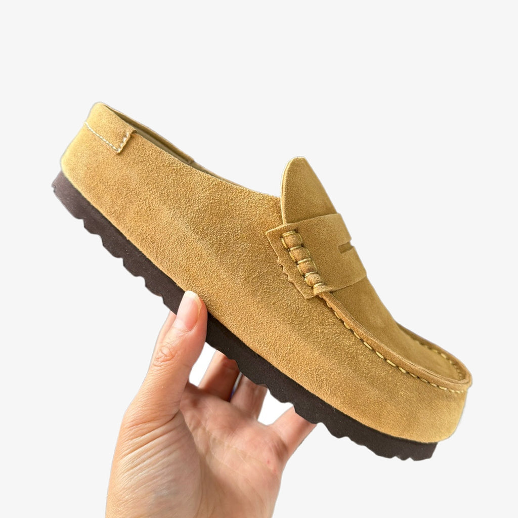 Loafer-clog i mocka, brun