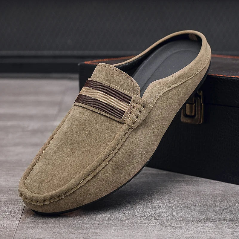 Loafer-mule herr med randigt band, uppifrån