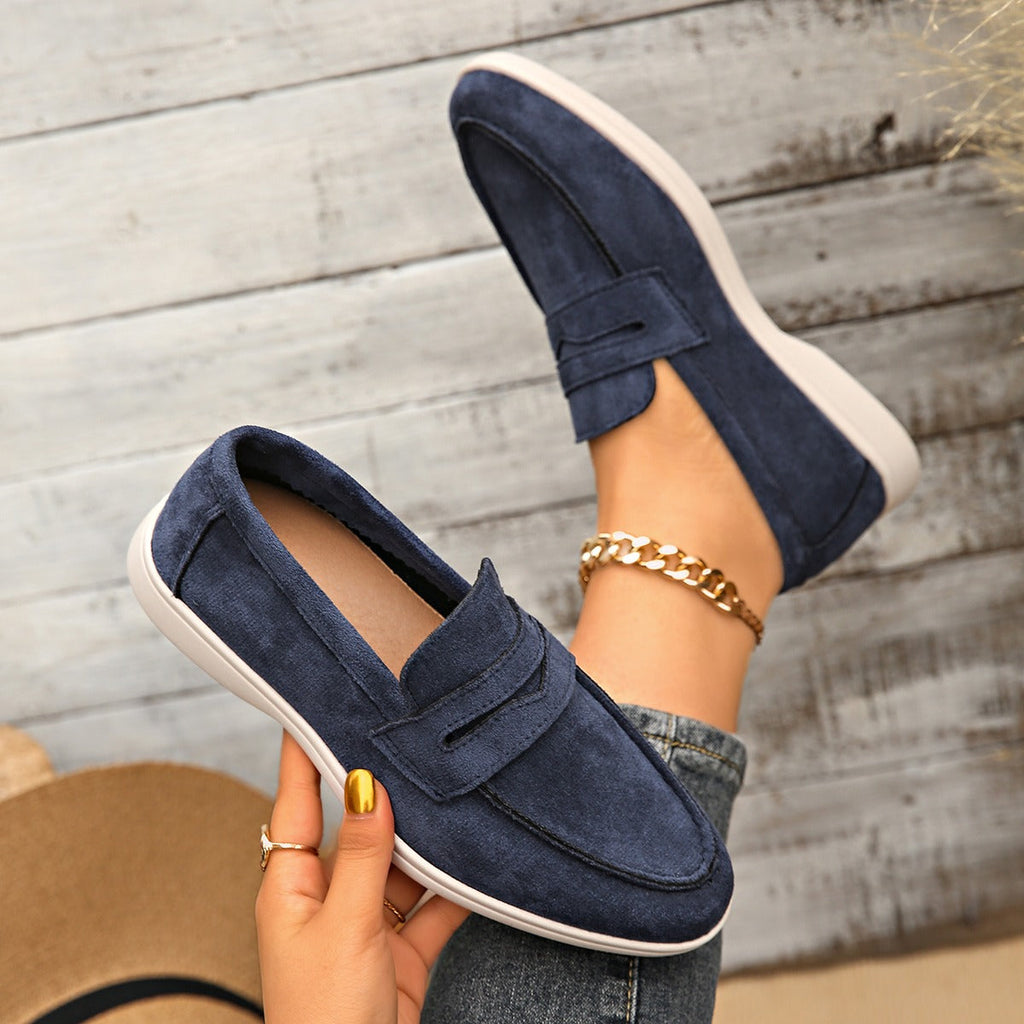 Damloafers med band och vit sula, beige, bild 13