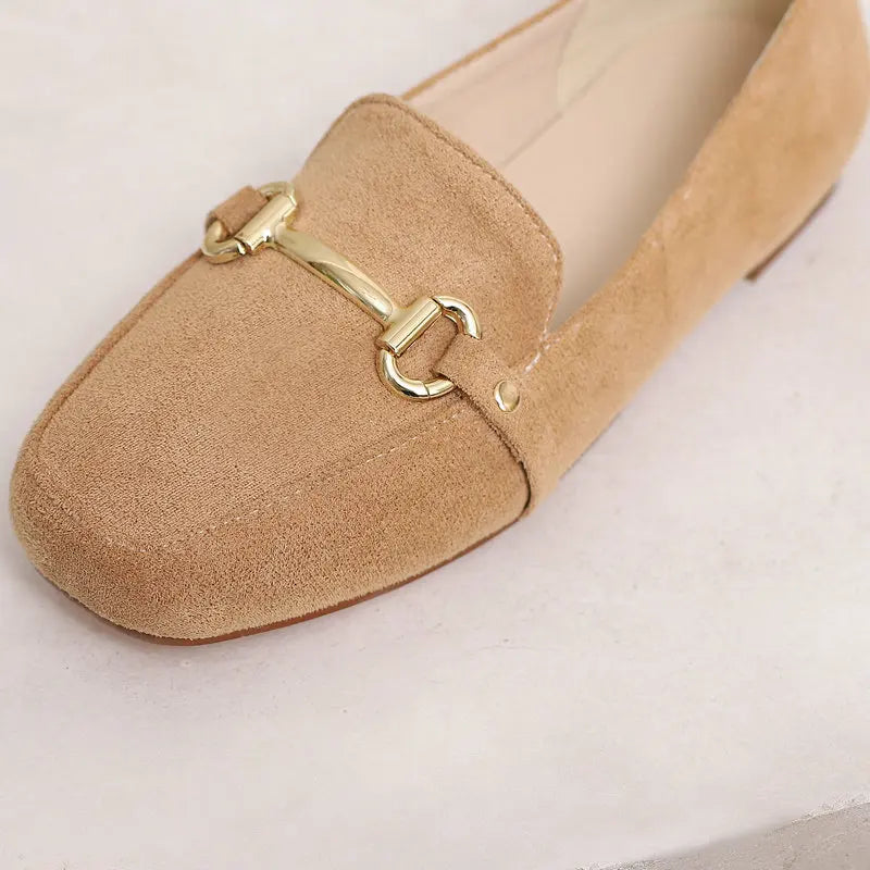 Par loafers i syntetmocka
