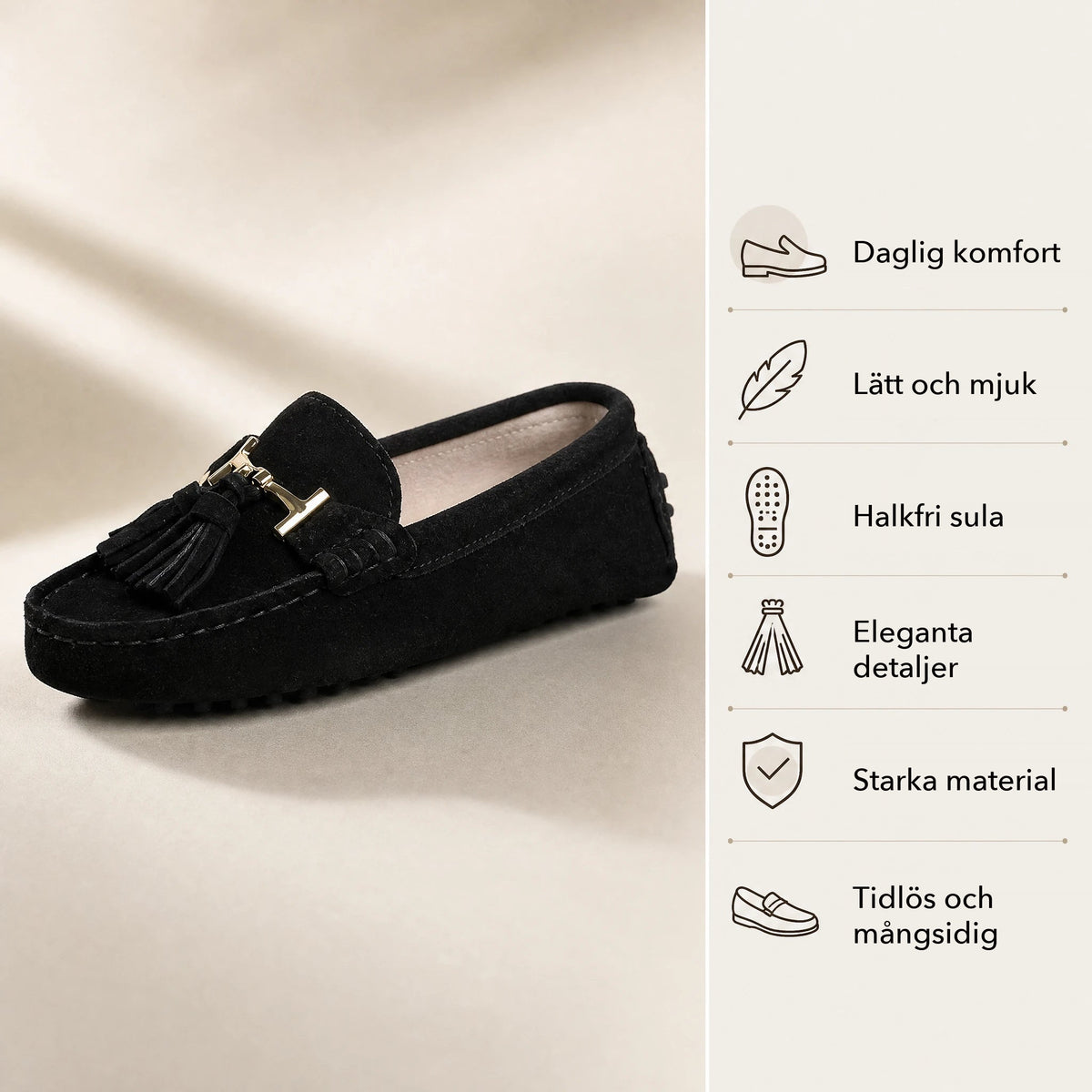 Damloafers med tofsar och guldspänne, vinröd