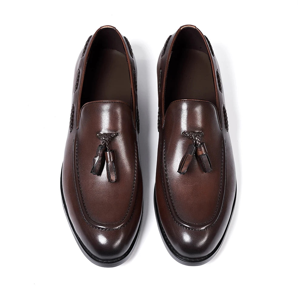 Loafers med tofsar för herr, brun, bild 10