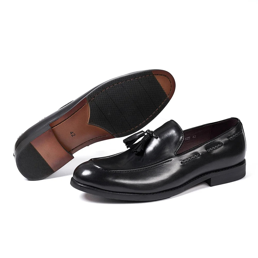 Loafers med tofsar för herr, brun, bild 4