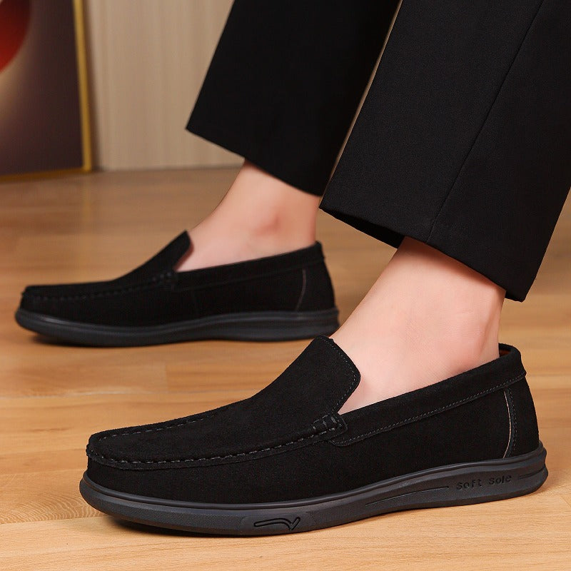 Herrloafers med räfflad sula, camel, bild 10
