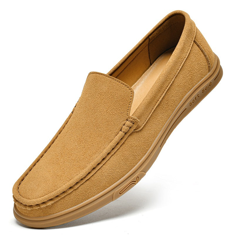 Herrloafers med räfflad sula, camel, bild 12