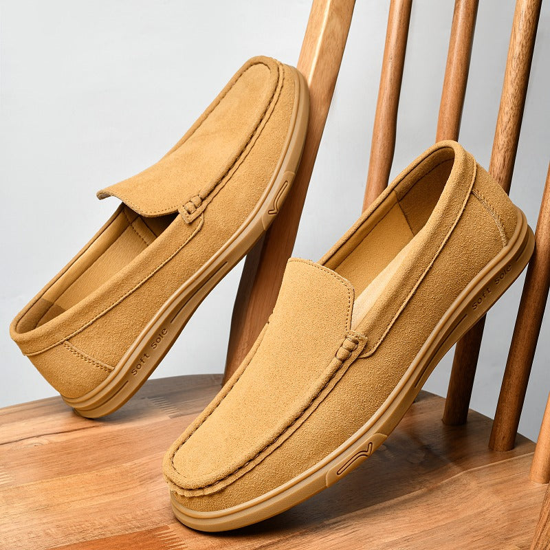 Herrloafers med räfflad sula, camel, bild 14
